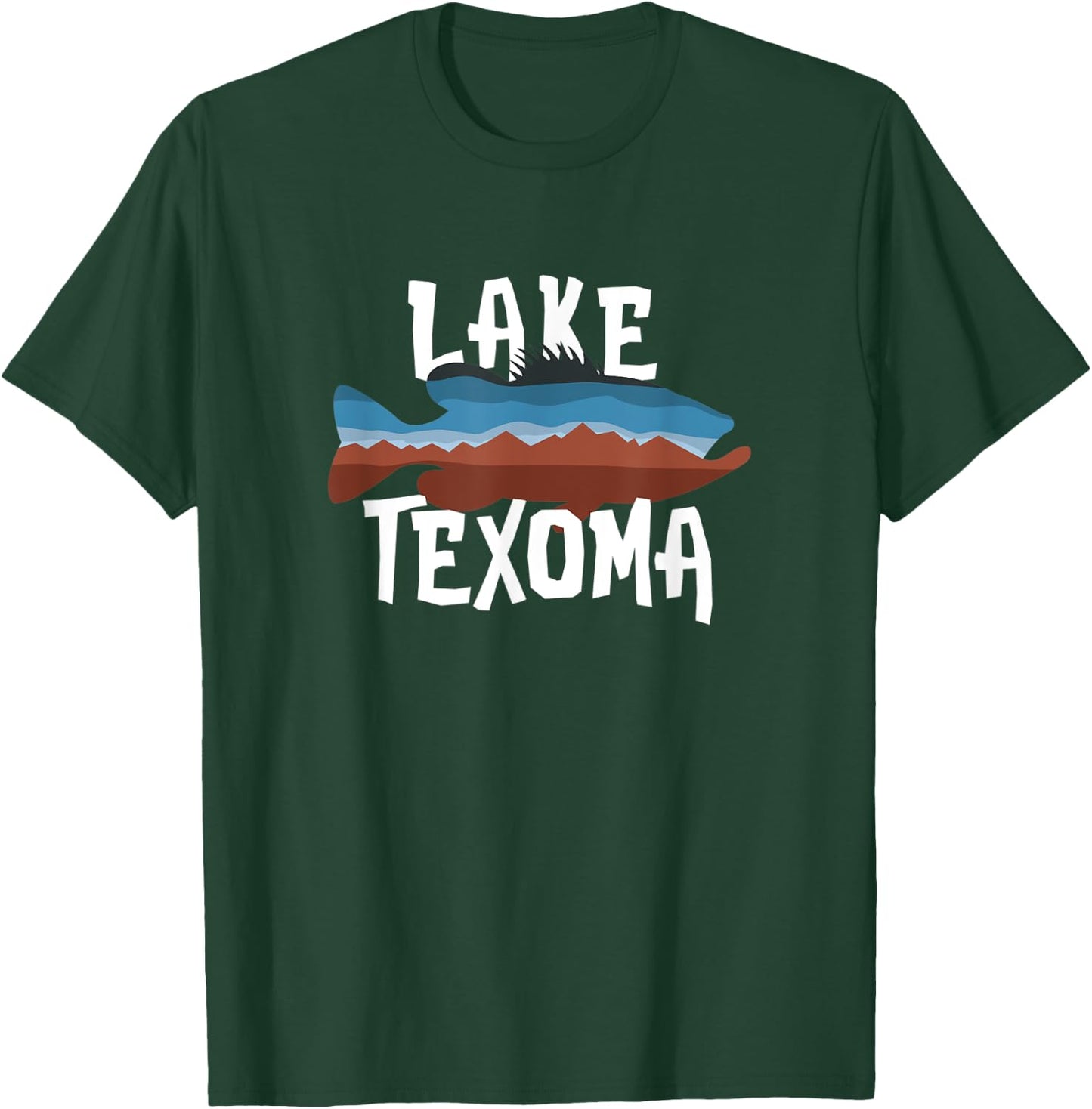 Lake Texoma Largemouth Bass T-Shirt - T-Shirt | Forest