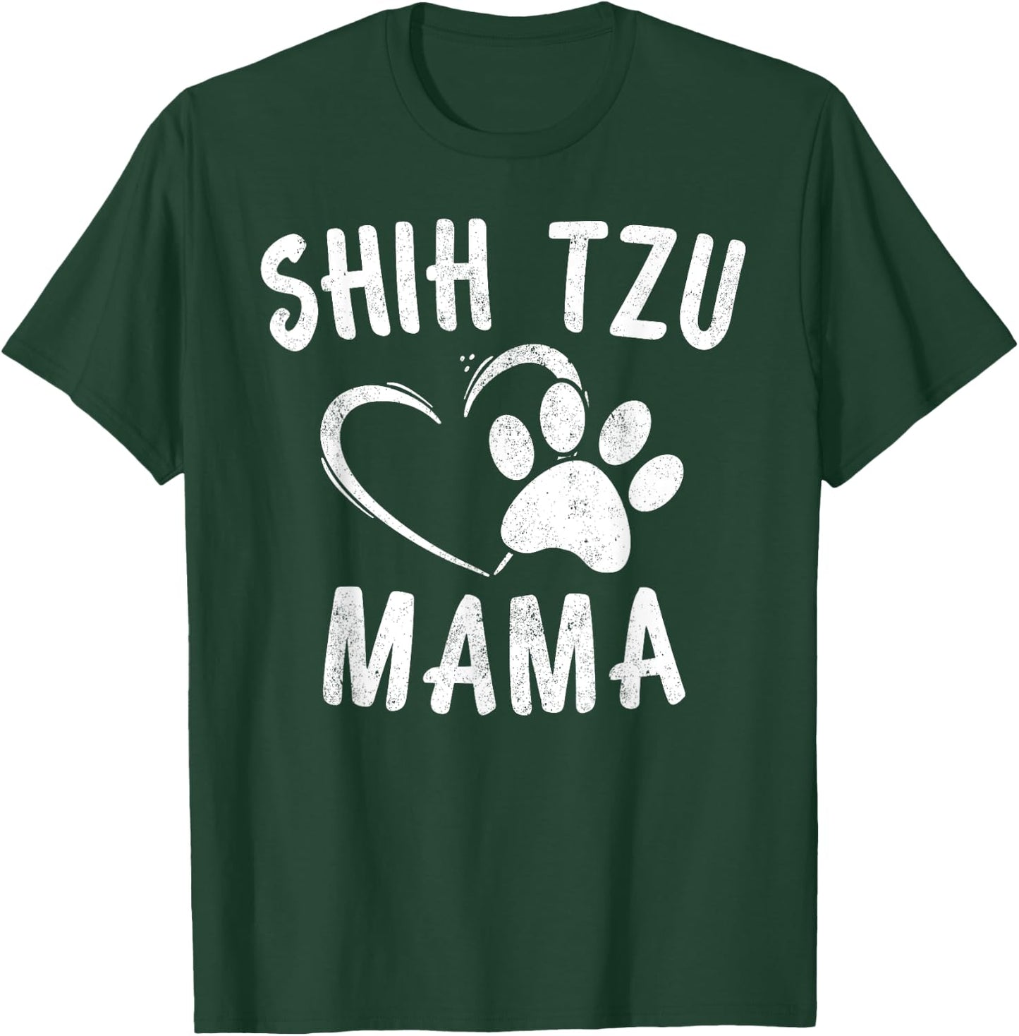 Funny Shih Tzu Mama Gift Pet Doggy Lover Apparel Dog Mom T-Shirt - T-Shirt | Forest
