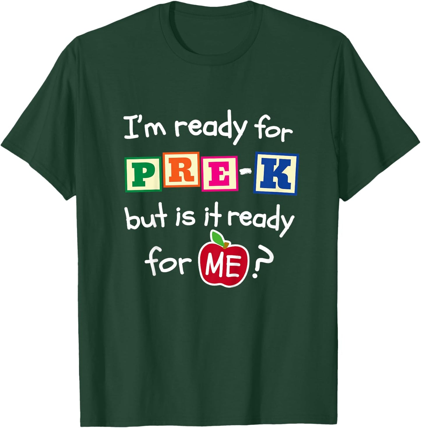 First Day of Pre-K Shirt Hello Boys Girls Back To School T-Shirt - T-Shirt | Forest