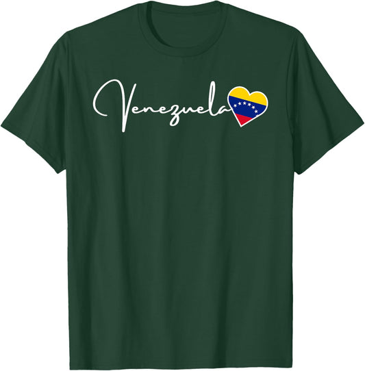 Venezuela Heart Flag Pride Heritage Venezuela T-Shirt - T-Shirt | Forest