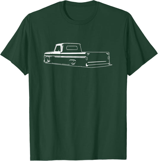 60-66 Mini C10 Truck, Slammed, Lowrider, Dropped T-Shirt - T-Shirt | Forest