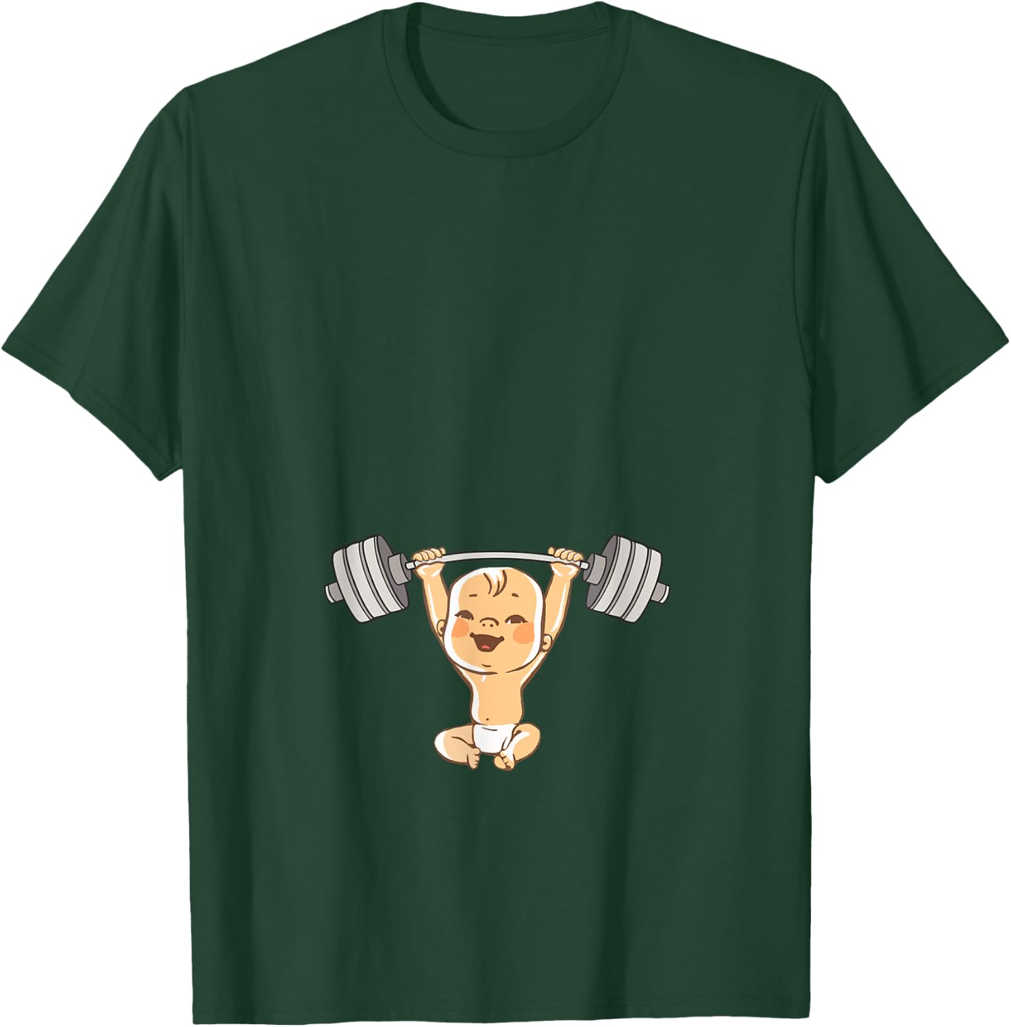 Baby Dumbbell Pregnancy Workout Shirt T-Shirt - T-Shirt | Forest