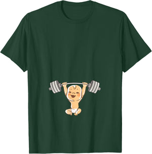 Baby Dumbbell Pregnancy Workout Shirt T-Shirt - T-Shirt | Forest