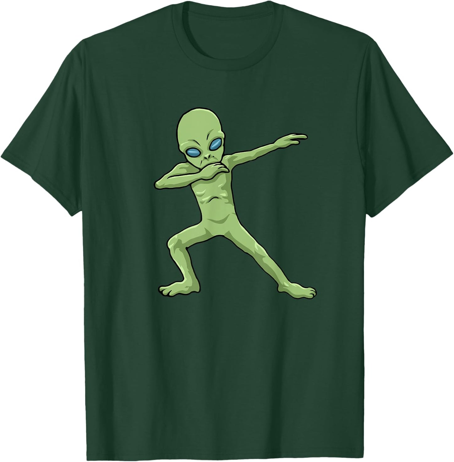 Funny Halloween Clothing Dabbing Alien - Men's Black Short Sleeve Classic Fit - Small T-Shirt - T-Shirt | Forest