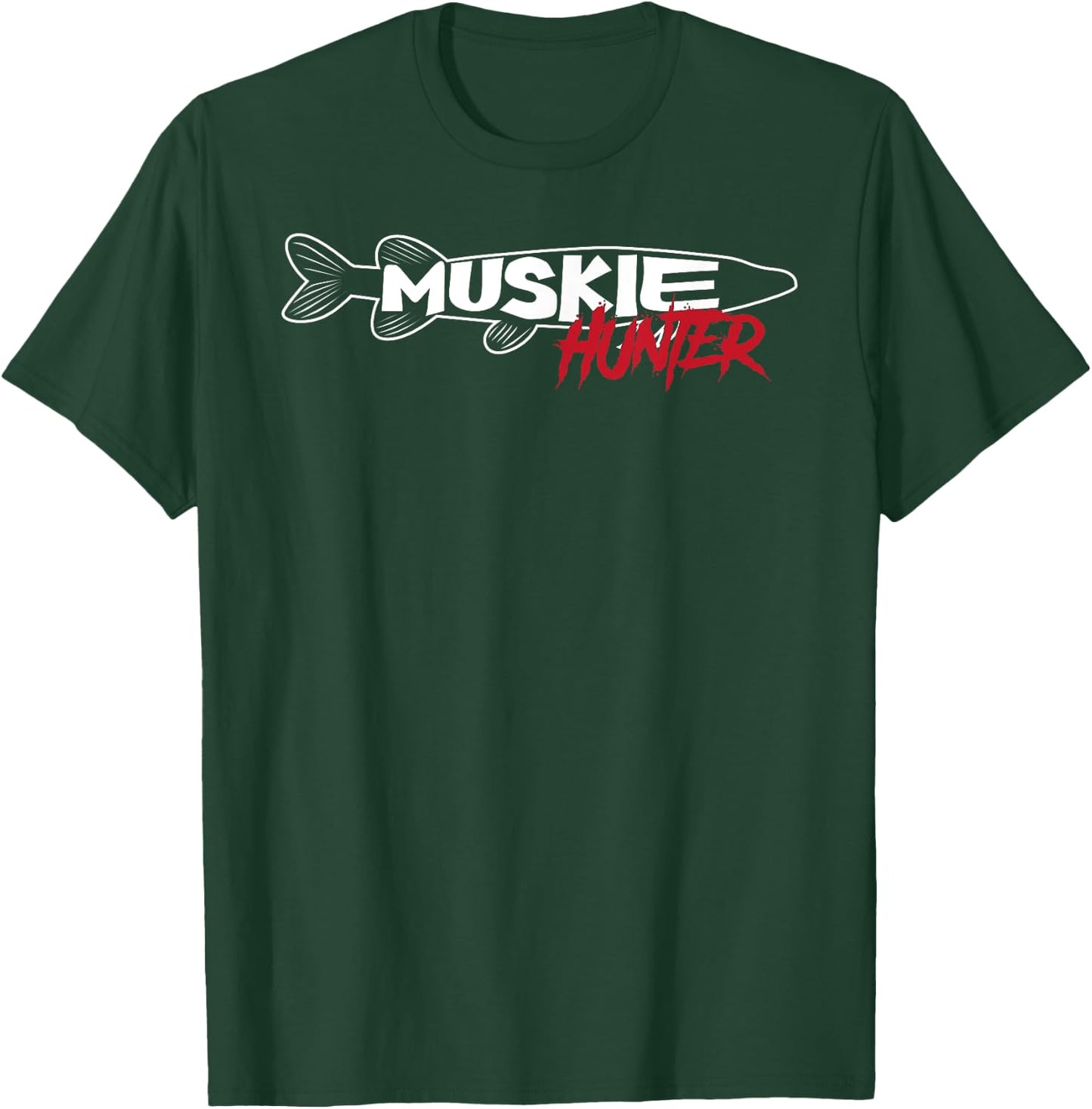 Muskie Hunter Shirt | Cute Esox Musky Fishing Lovers Gift T-Shirt - T-Shirt | Forest