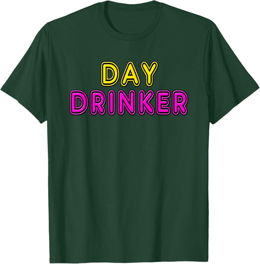 Vintage Neon Day Drinking Funny Gift , Women T-Shirt - T-Shirt | Forest