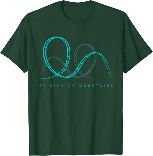 My Kind Of Mountains Roller Coaster & Amusement Park Design T-Shirt - T-Shirt | Forest