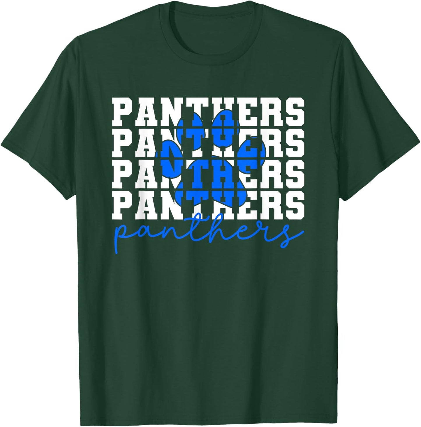 Vintage Panthers School Sports Name Spirit Go Back To School T-Shirt - T-Shirt | Forest