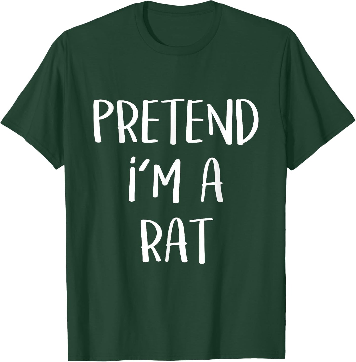 Pretend I'm A Rat Costume Party Funny Halloween Rat T-Shirt - T-Shirt | Forest