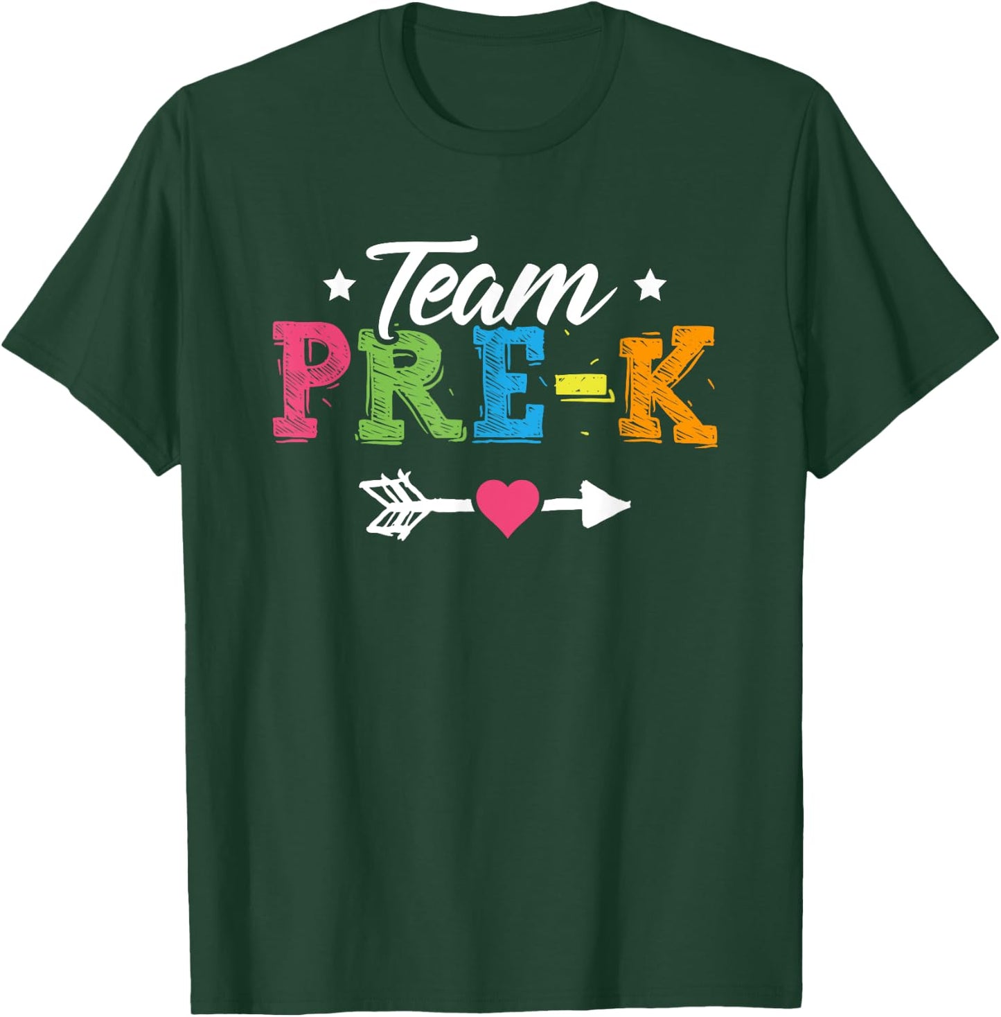 Team Pre-K Shirt PreSchool Teacher Student Back To School Women Girls Kids T-Shirt - T-Shirt | Forest