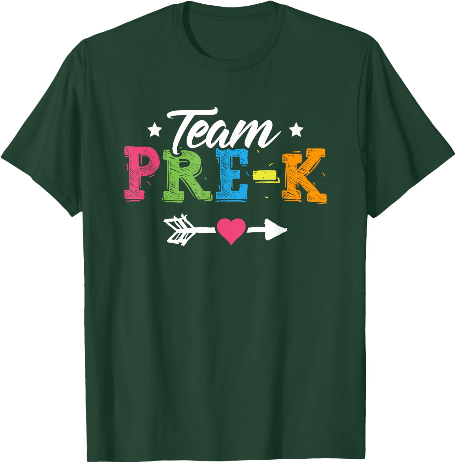 Team Pre-K Shirt PreSchool Teacher Student Back To School Women Girls Kids T-Shirt - T-Shirt | Forest