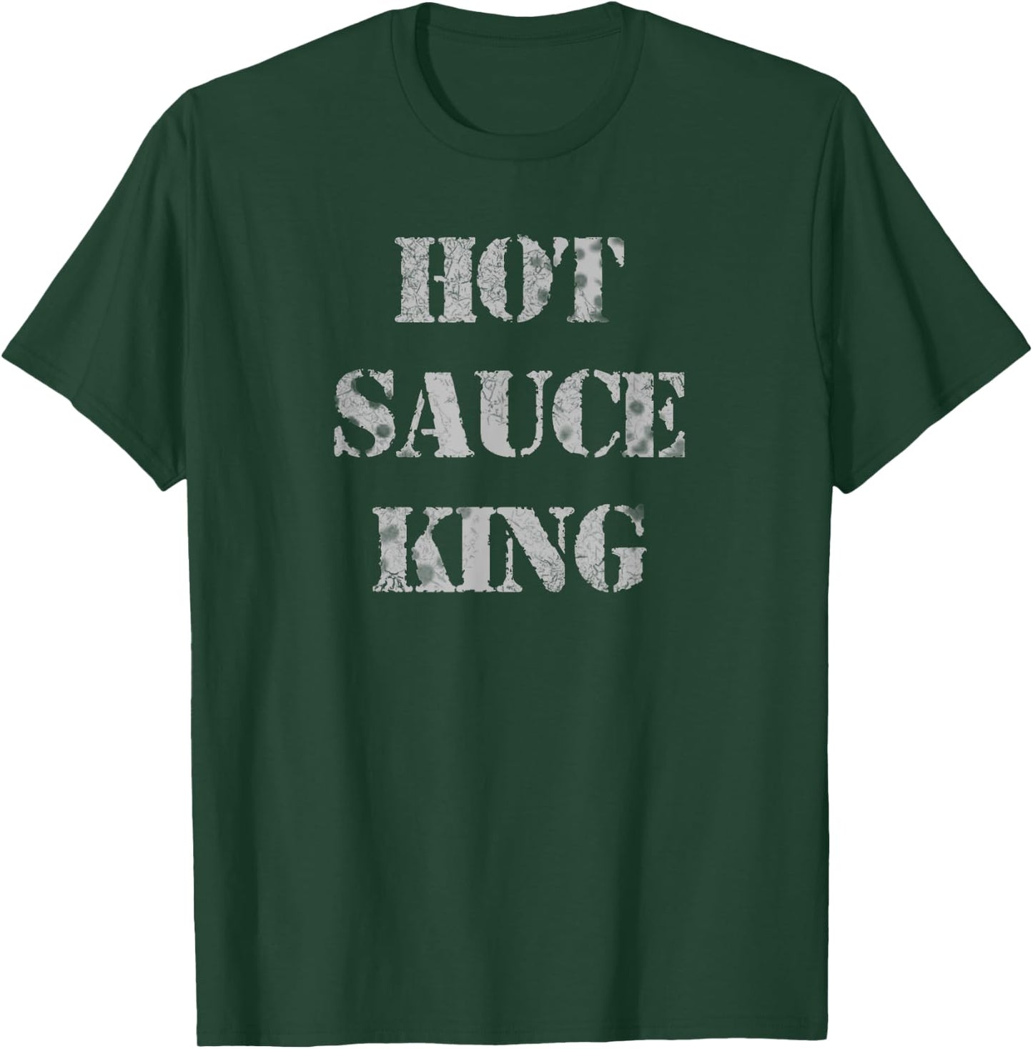 Spicy Vintage Hot Sauce King Faded Shirt T-Shirt - T-Shirt | Forest