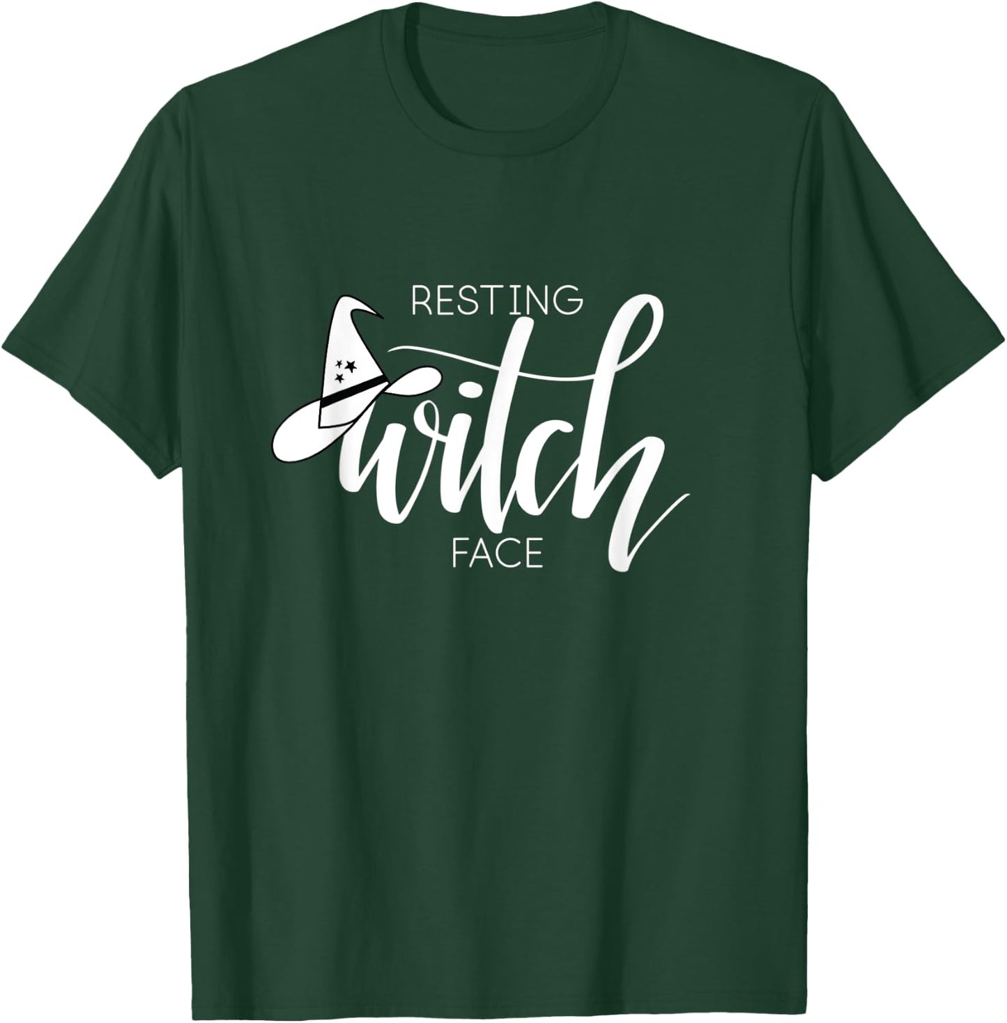 Resting WITCH Face with Witch Hat - Funny Halloween Design T-Shirt - T-Shirt | Forest