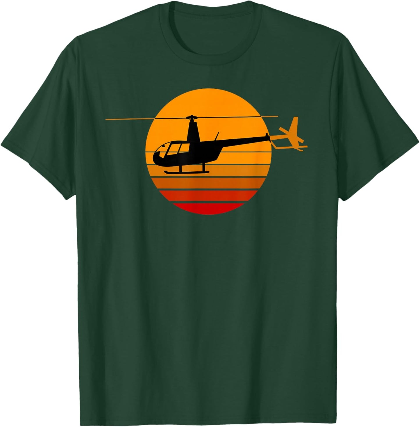 Helicopter Gifts & Accessories R44 Helicopter Pilot Aviation - Black Men's Medium Classic Fit Short Sleeve T-Shirt - T-Shirt | Forest