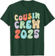 Vintage Cousin Crew 2025 Groovy Retro Design Family Matching T-Shirt - T-Shirt | Forest
