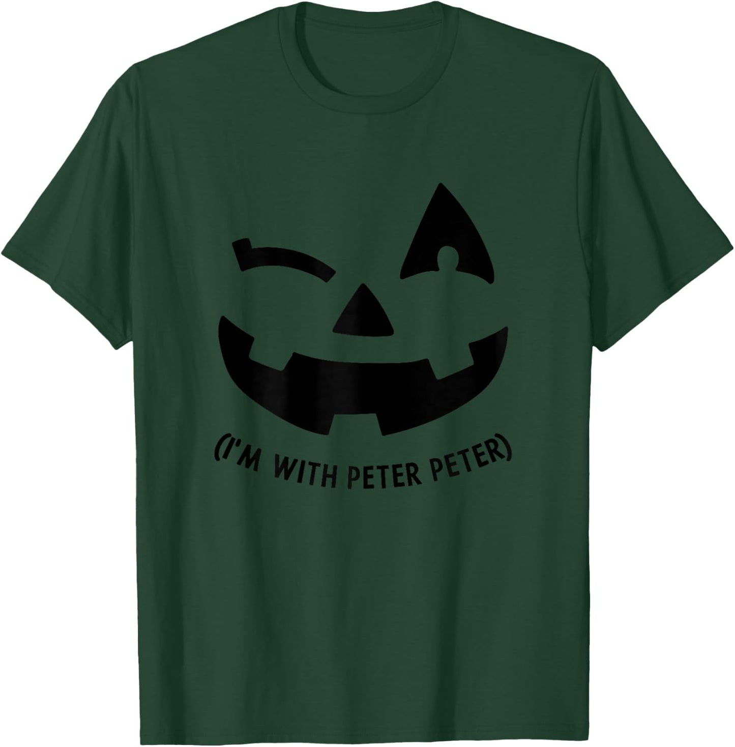 Im With Peter Couple Halloween Adult Women Her Eater Pumpkin T-Shirt - T-Shirt | Forest