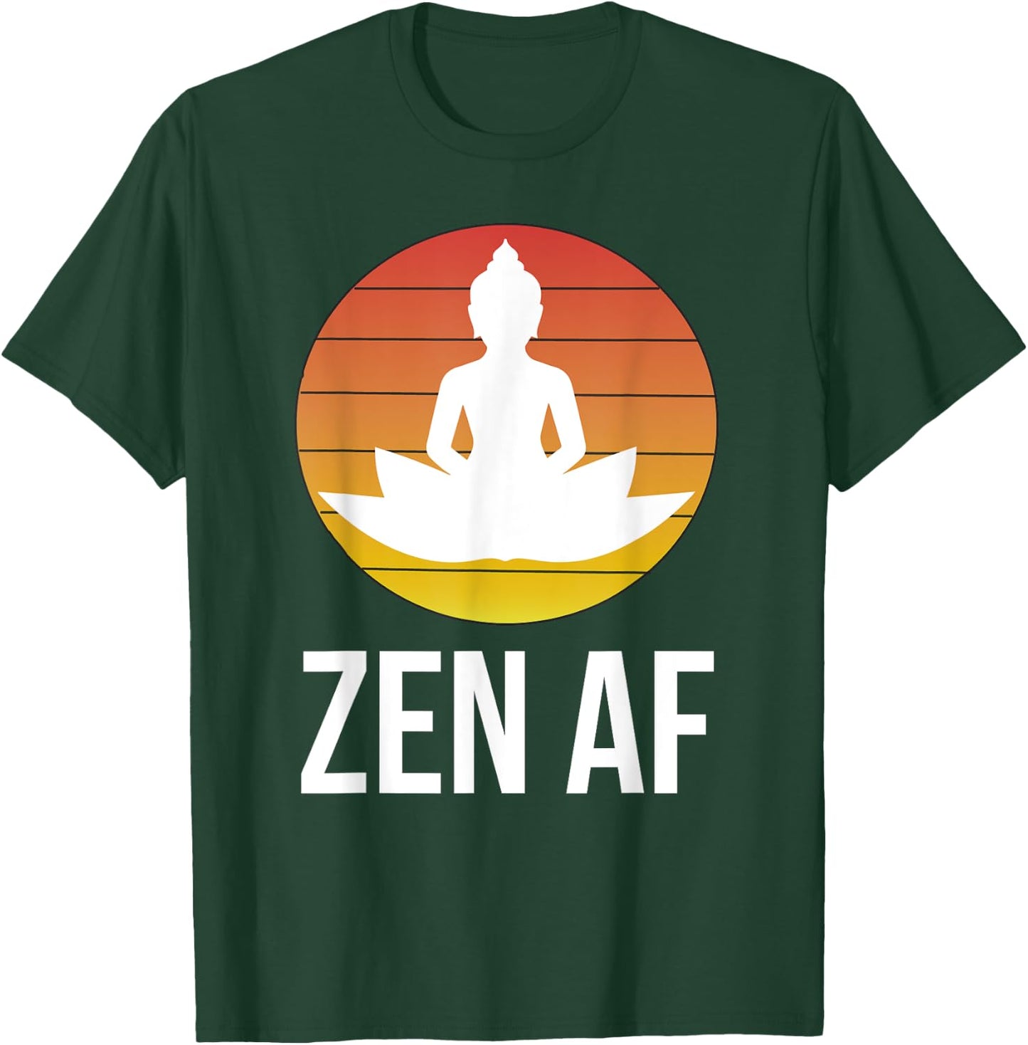Cute Zen AF As Fuck Clothes Meditation Namaste Yoga T-Shirt - T-Shirt | Forest