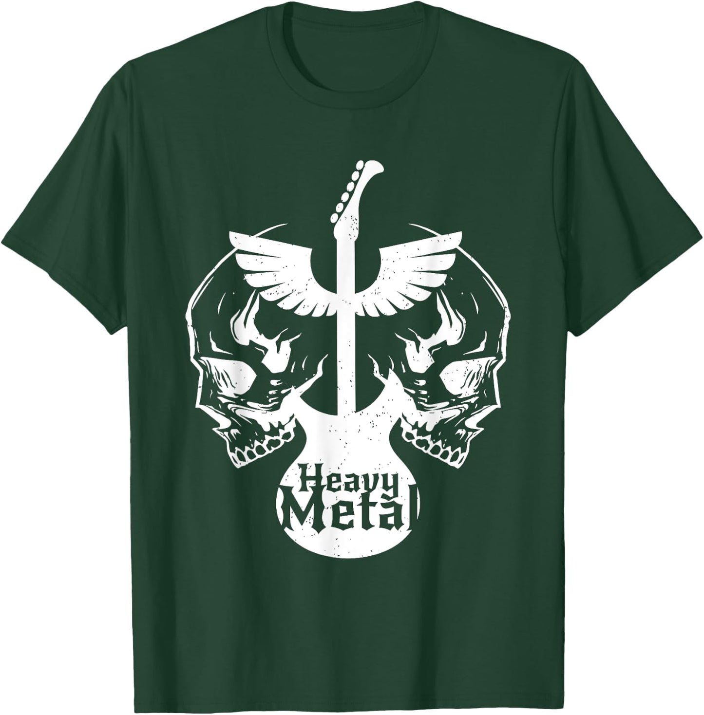 Heavy Metal Flying Guitars With Skulls Rock T-Shirt - T-Shirt | Forest