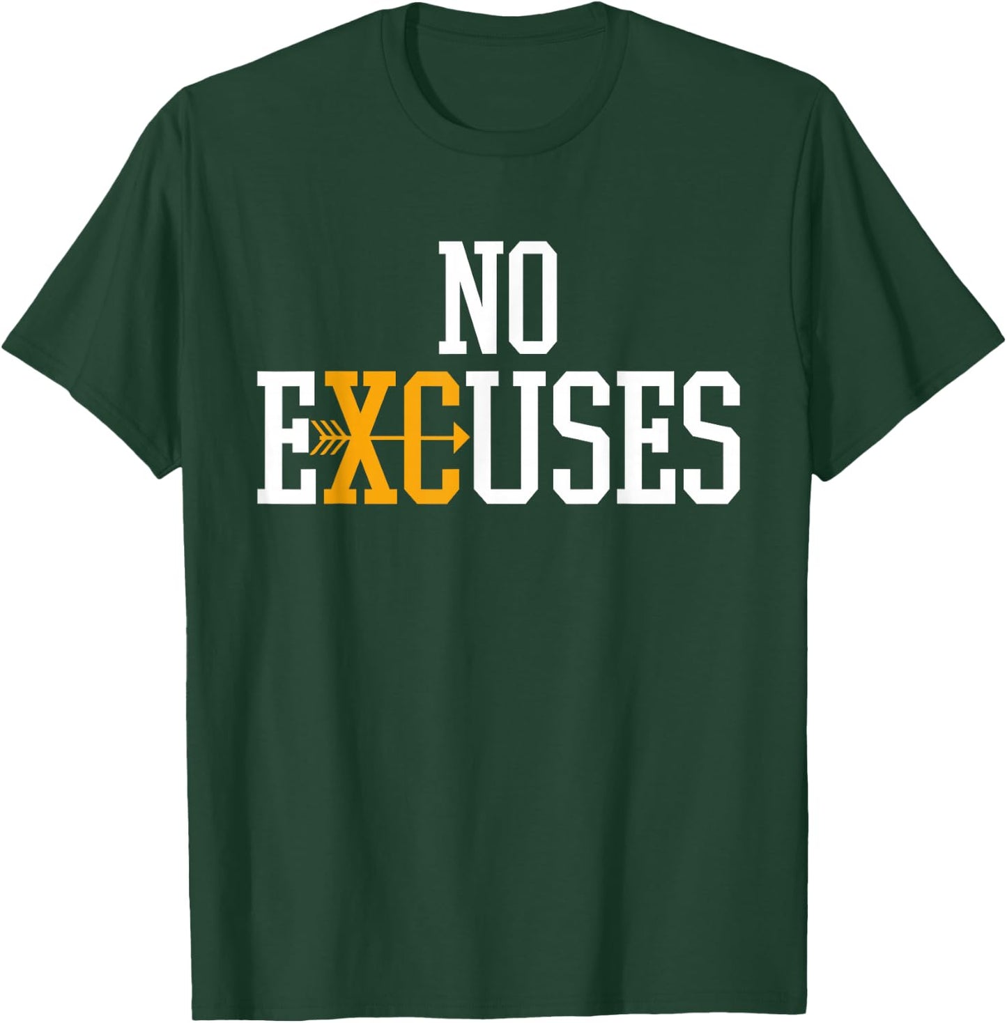 No Excuses Cross Country Track And Field Running T-Shirt - T-Shirt | Forest