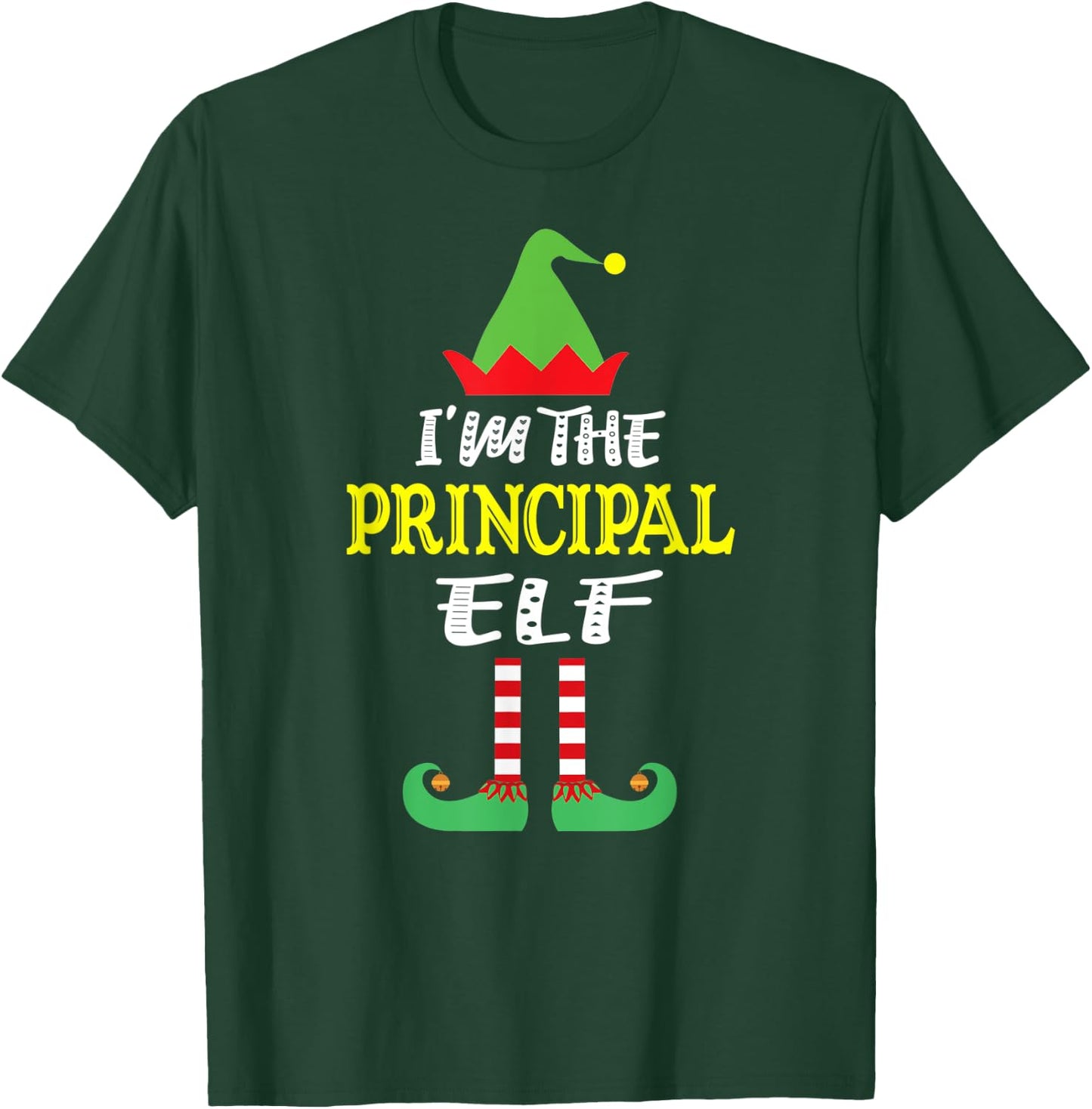 Principal Elf Matching Family Group Christmas T-Shirt - T-Shirt | Forest