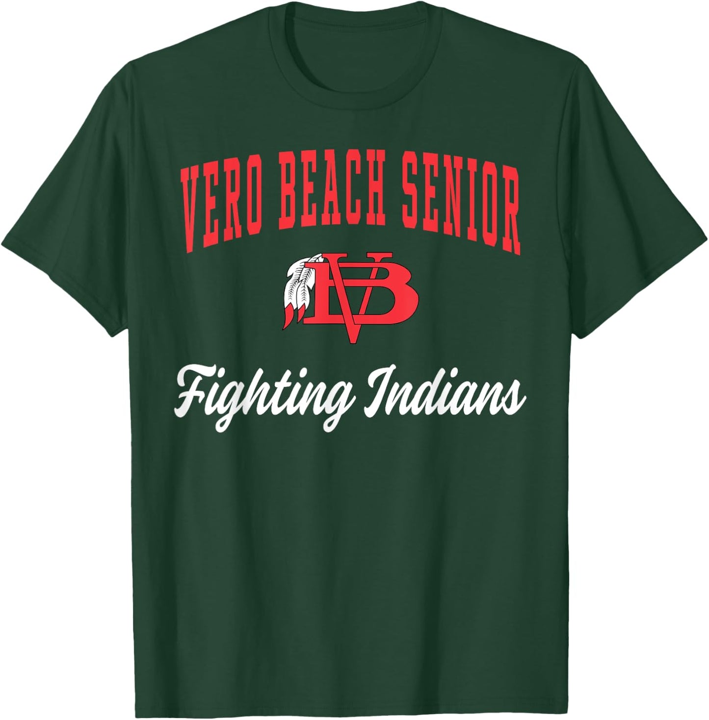 Vero Beach Senior High School Fighting Indians C3 T-Shirt - T-Shirt | Forest