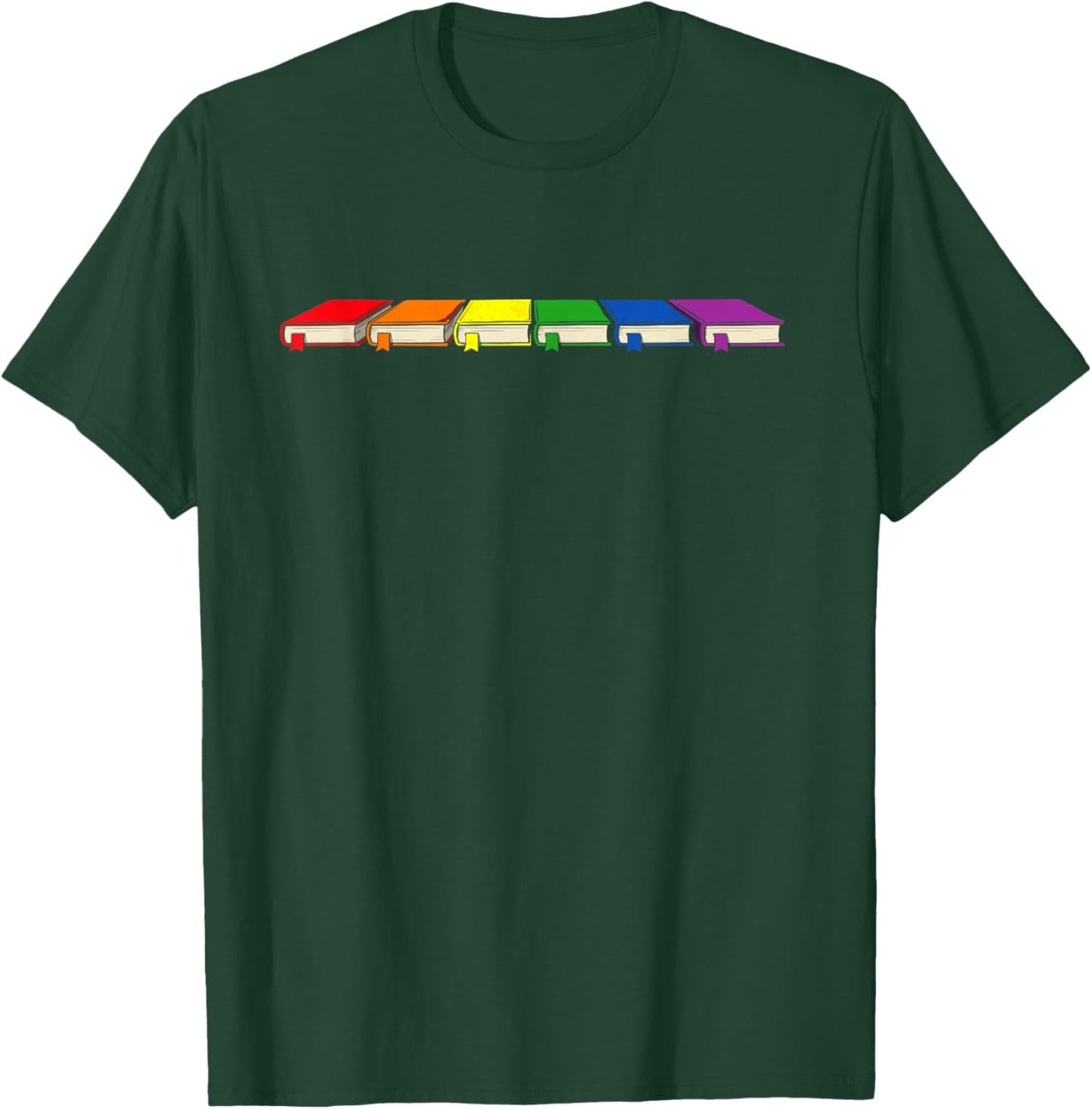 Gay Pride Month Read Books LGBT Rainbow Flag LGBTQ Librarian T-Shirt - T-Shirt | Forest