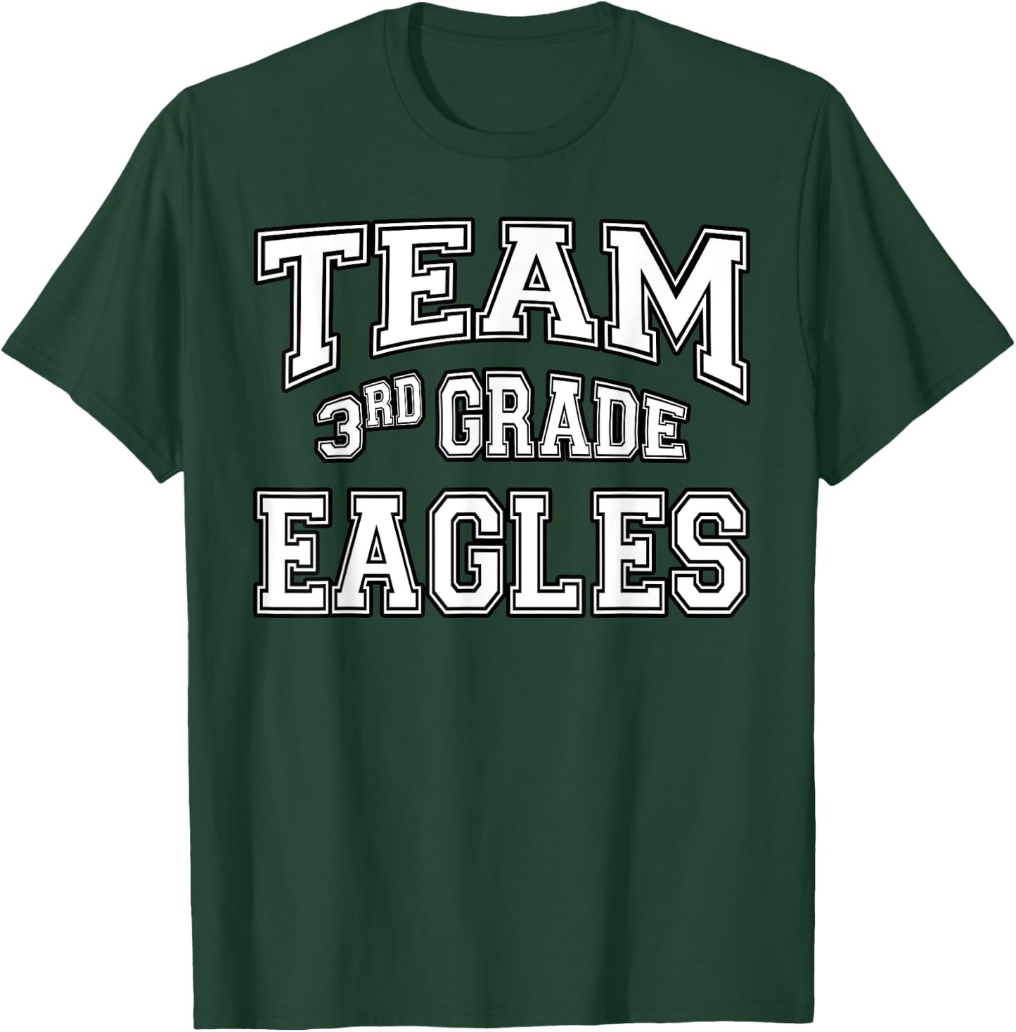 Team 3rd Third Grade Eagles Student Back To School T-Shirt - T-Shirt | Forest