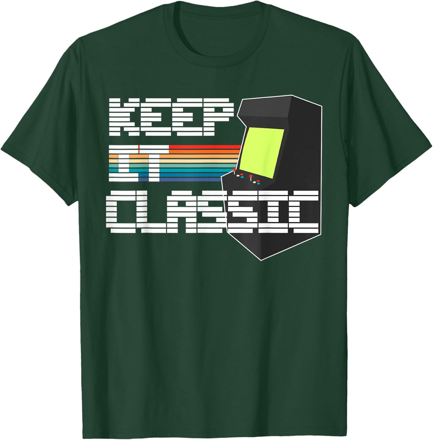Retro Gamer Vintage Video Game 80s 8-Bit Gaming Classic T-Shirt - T-Shirt | Forest