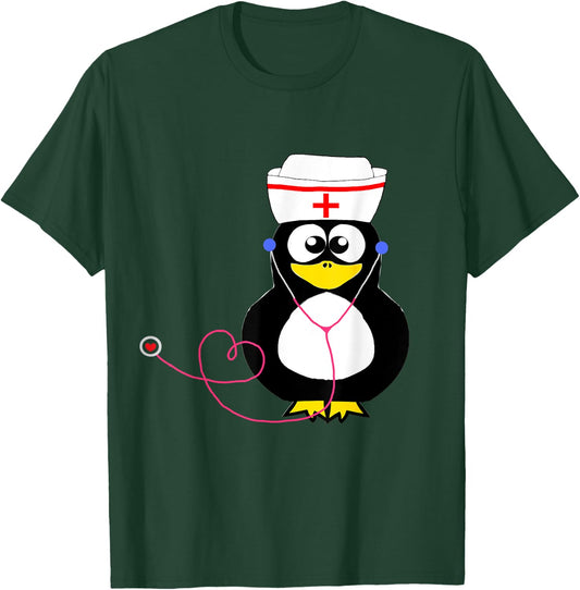 Doctor Doctor Penguin Funny Nurse Water Bird T-Shirt - T-Shirt | Forest