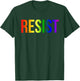 Resist Rainbow Flag Nationa Pride March Shirt T-Shirt - T-Shirt | Forest