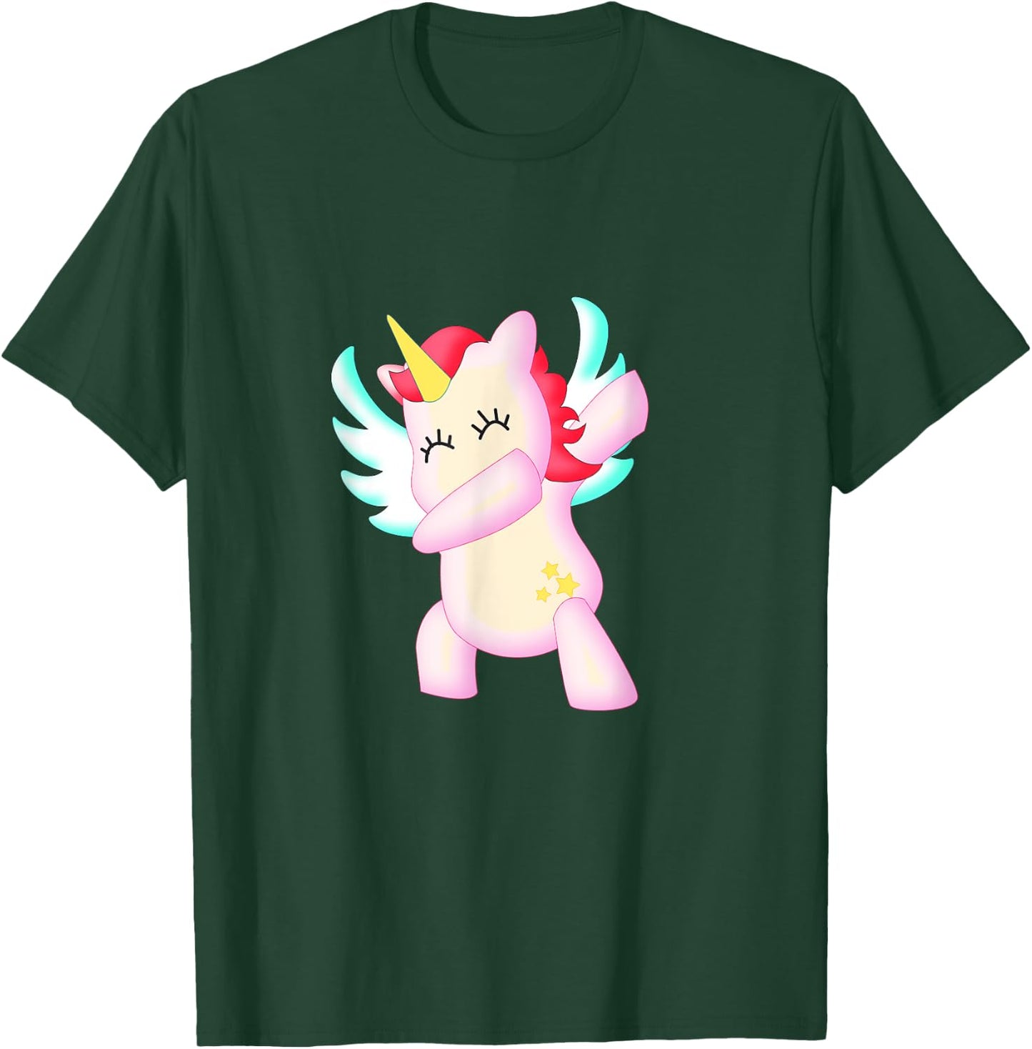 Cute Dabbing Unicorn Shirt | Funny Unicorn Angel Dab T-Shirt - T-Shirt | Forest