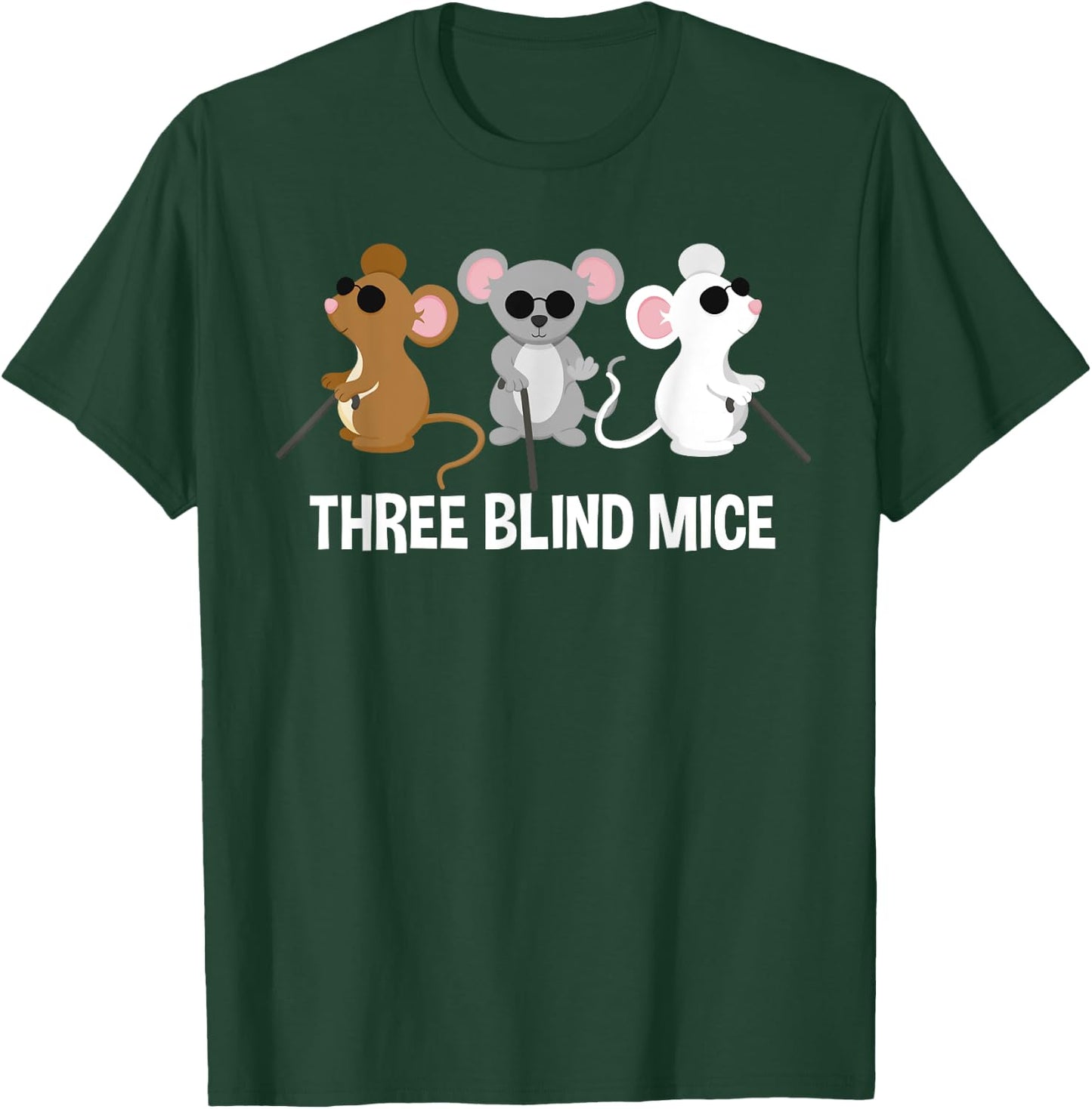 Three Blind Mice Kids Nursery Rhyme T-Shirt - T-Shirt | Forest