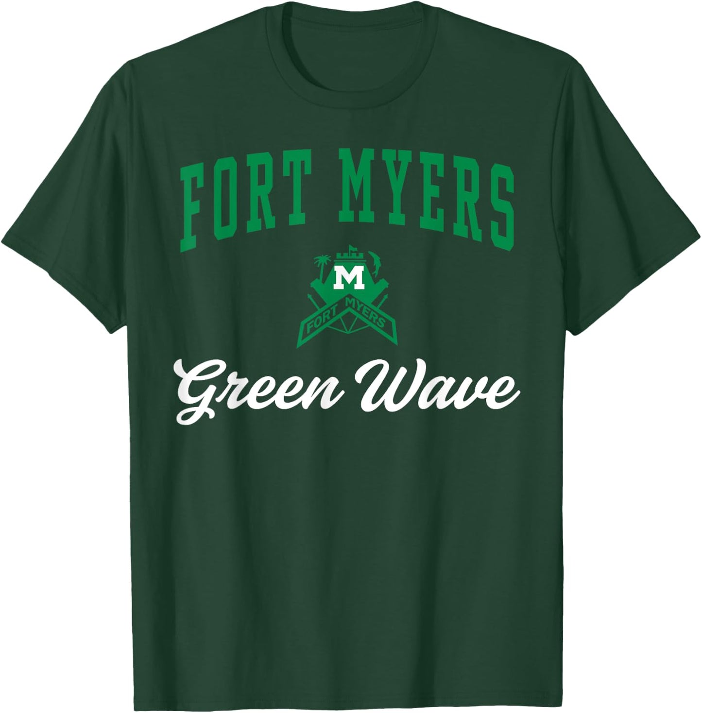 Fort Myers High School Green Wave C3 T-Shirt - T-Shirt | Forest