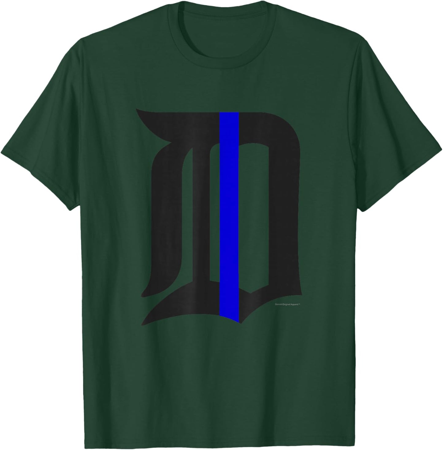 Detroit D Shirt - Thin Blue Line Michigan Police T-Shirt - T-Shirt | Forest