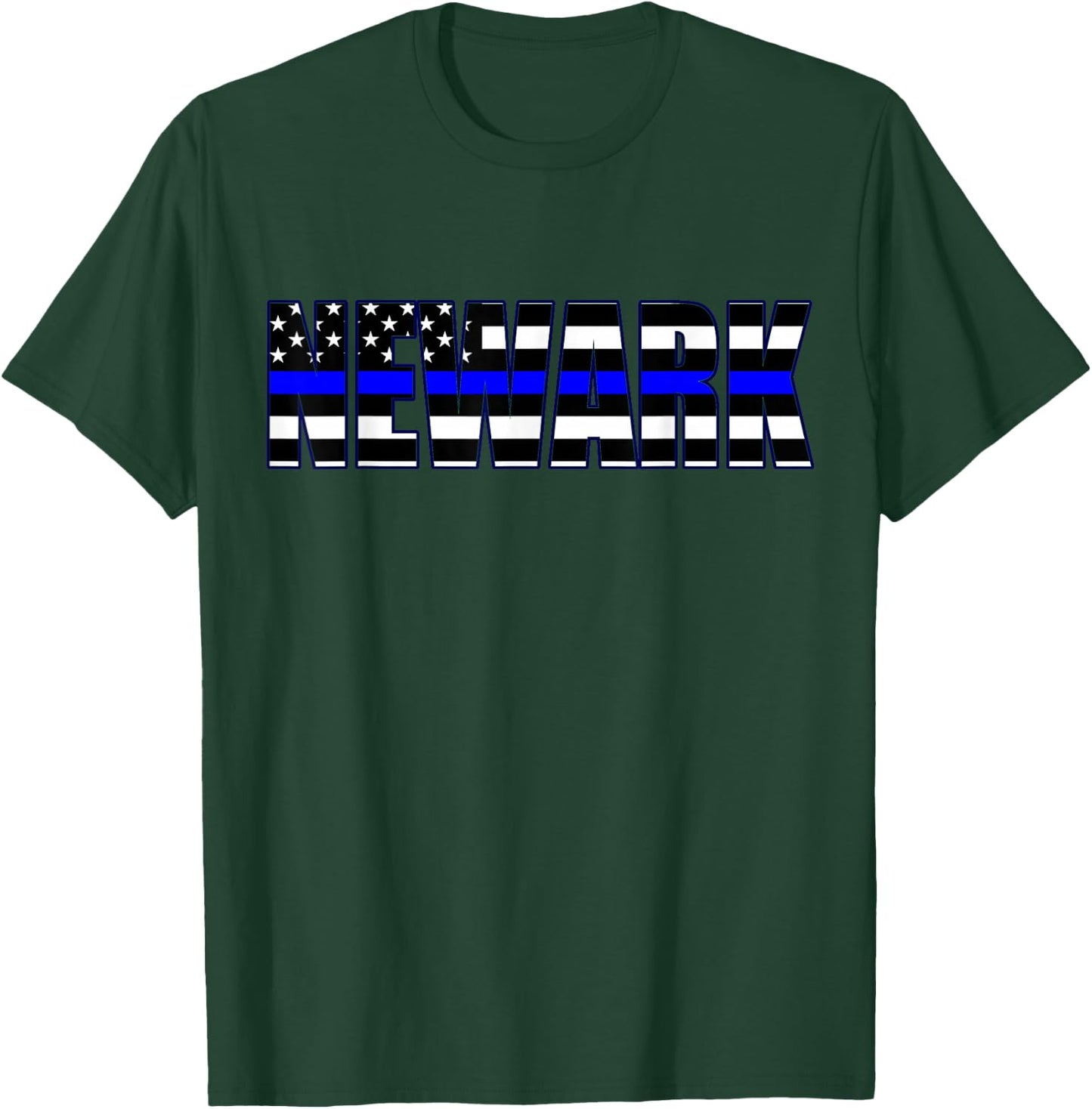 Protect and Serve in Newark Police Flag PD T-Shirt - T-Shirt | Forest
