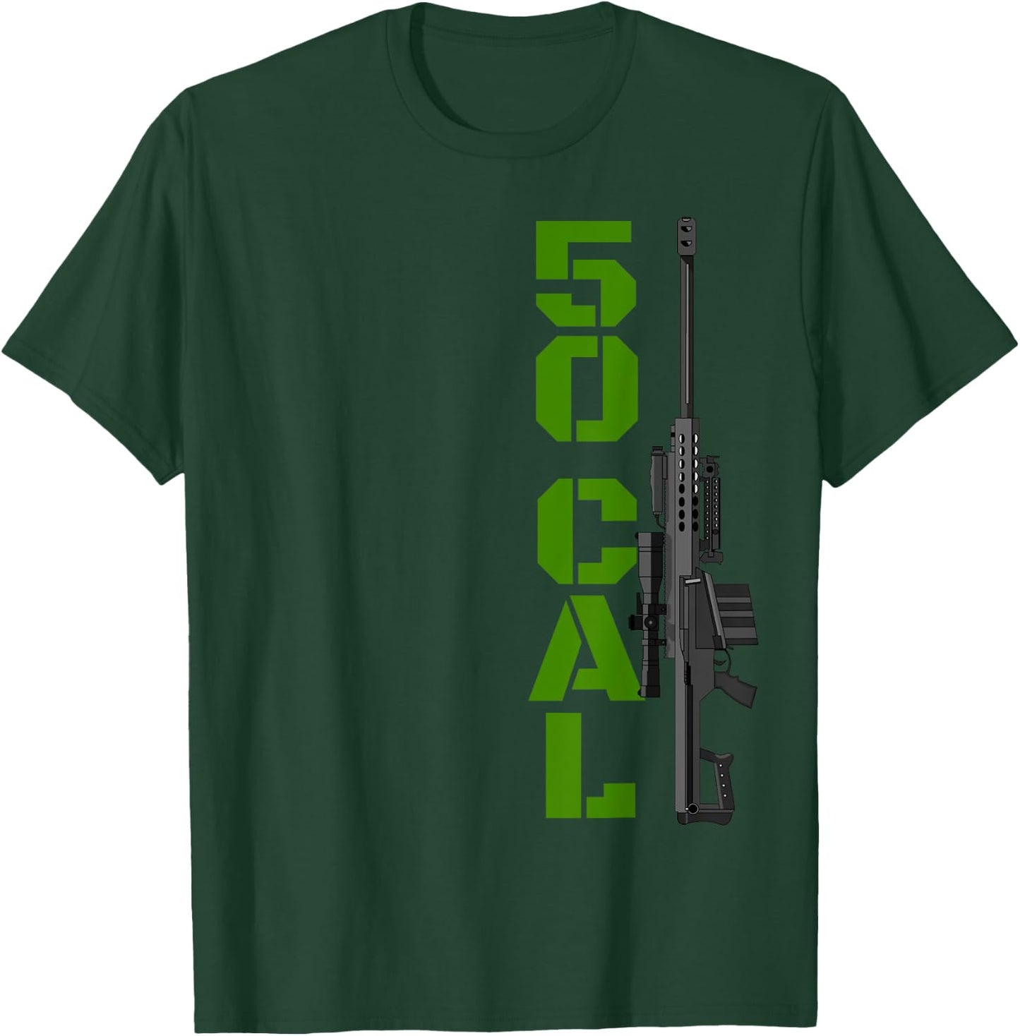 Barrett 50 Cal Gun Love 2nd Amendment Adult Pro Gun T-Shirt - T-Shirt | Forest