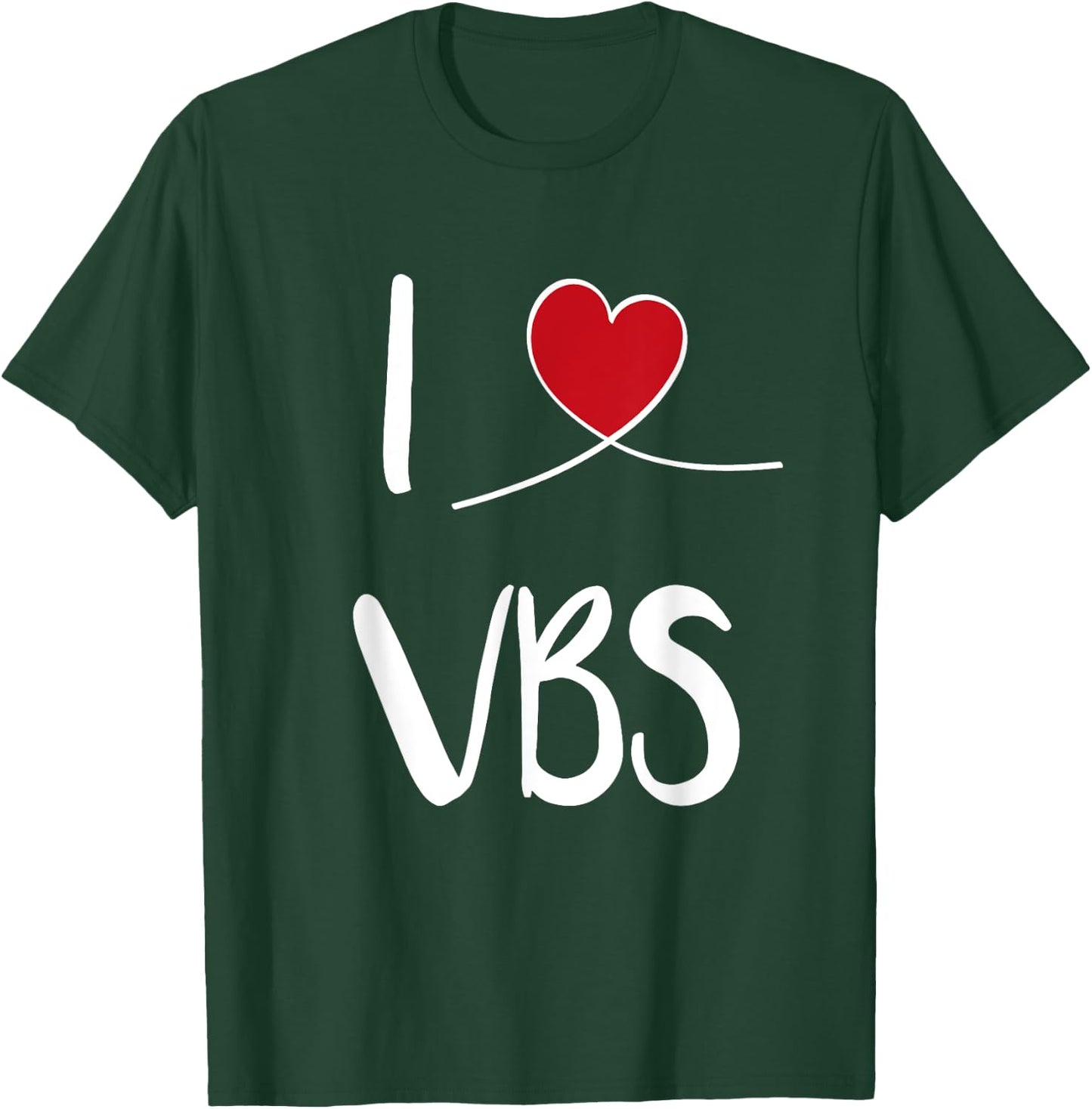 I Love VBS Vacation Bible School 2024 Cute Christian Heart T-Shirt - T-Shirt | Forest