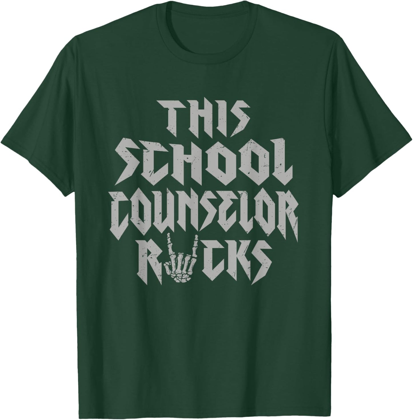 This School Counselor Rocks Rock Music Lover T-Shirt - T-Shirt | Forest