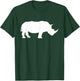Rhino Store Rhino - Black Adult - Animal Print - - Short Sleeve - Modern Style - Casual Wear - All Seasons T-Shirt - T-Shirt | Forest