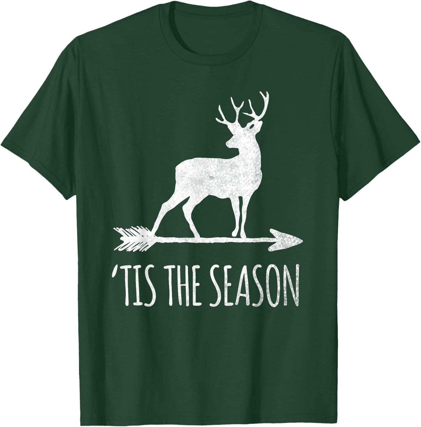 Tis the Season Funny Deer Bow Hunting T-Shirt - T-Shirt | Forest