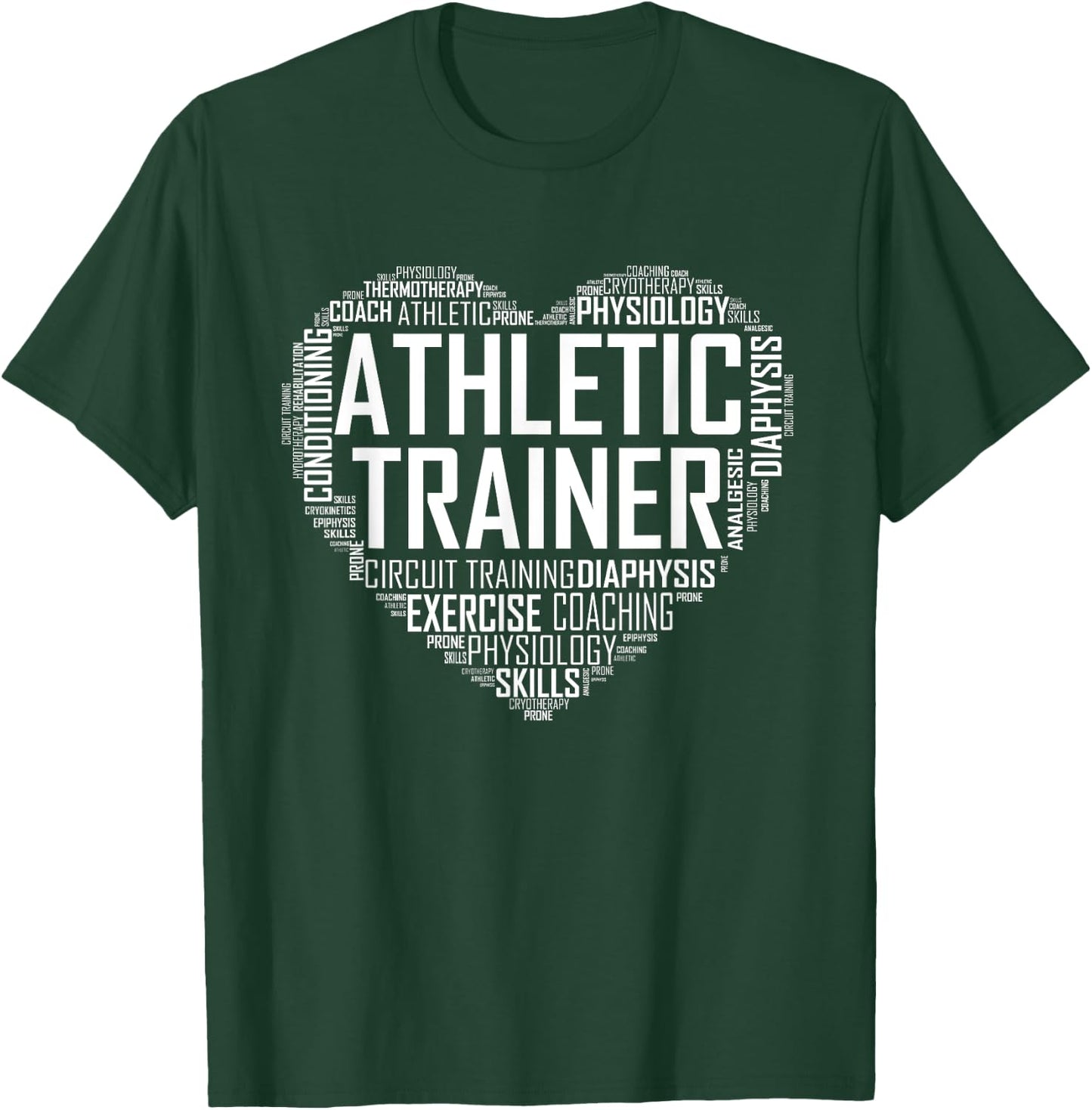 AT Certified Athletic Trainer T Shirt Gift Love Heart T-Shirt - T-Shirt | Forest