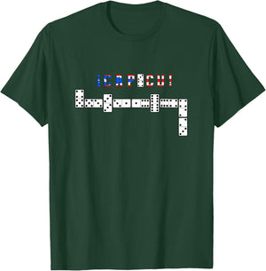 Dominoes Player Gifts By Vibes Capicu Dominoes - Black, -Adults, Short Sleeve, Small T-Shirt - T-Shirt | Forest