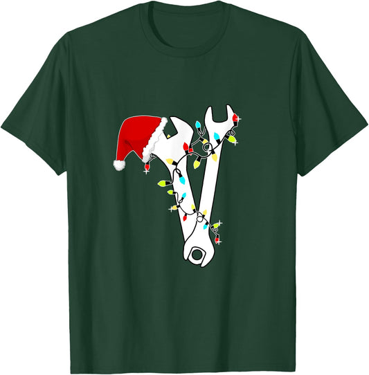 Tool Wrench Mechanic Christmas Technician T-Shirt - T-Shirt | Forest