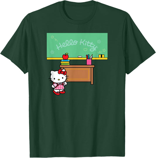 Hello Kitty Classroom Teacher School Men Women Girls Kids T-Shirt - T-Shirt | Forest