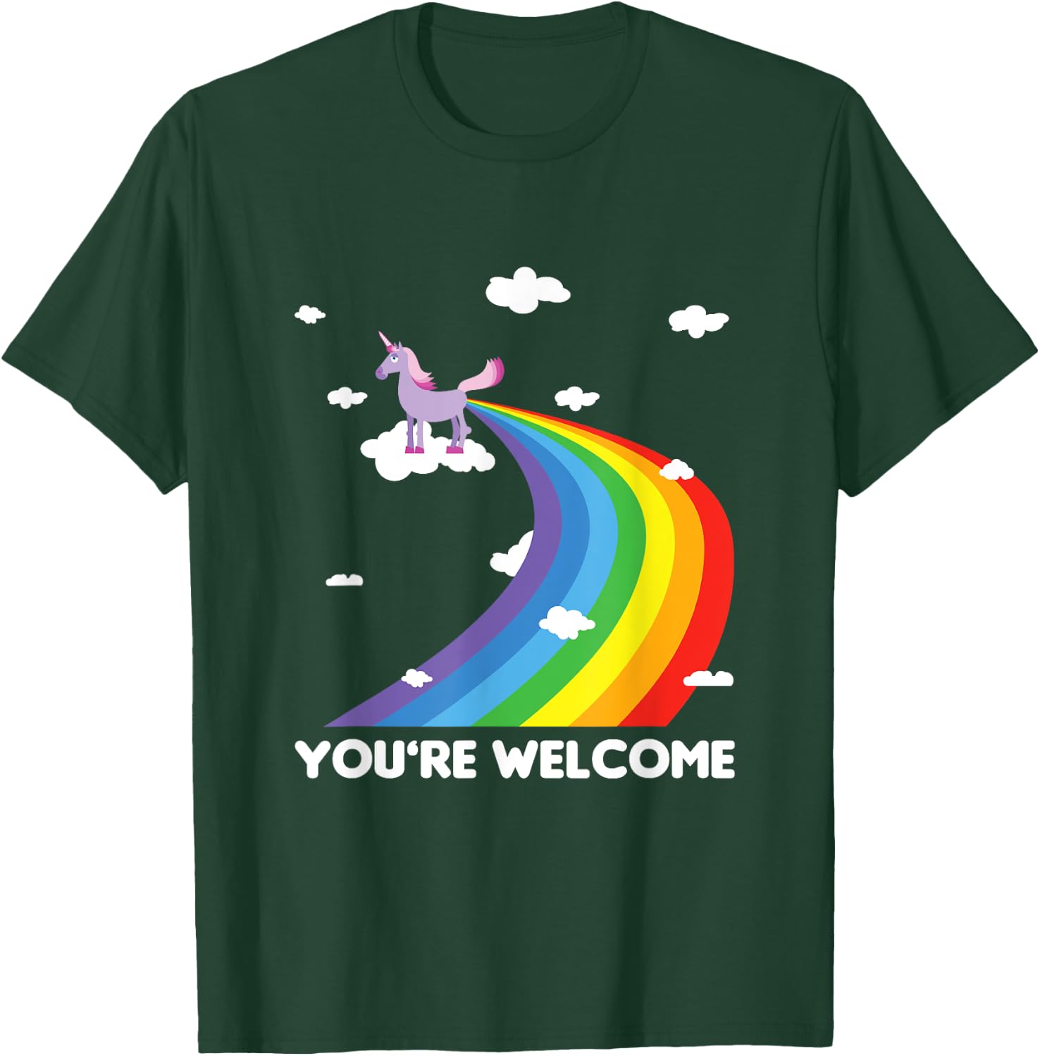 Fun Unicorn Rainbow Fart Poop Where Rainbows From Joke Gift T-Shirt - T-Shirt | Forest