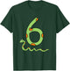 Snake Birthday Boy Kids Reptile Animal Number 6 6th Bday T-Shirt - T-Shirt | Forest