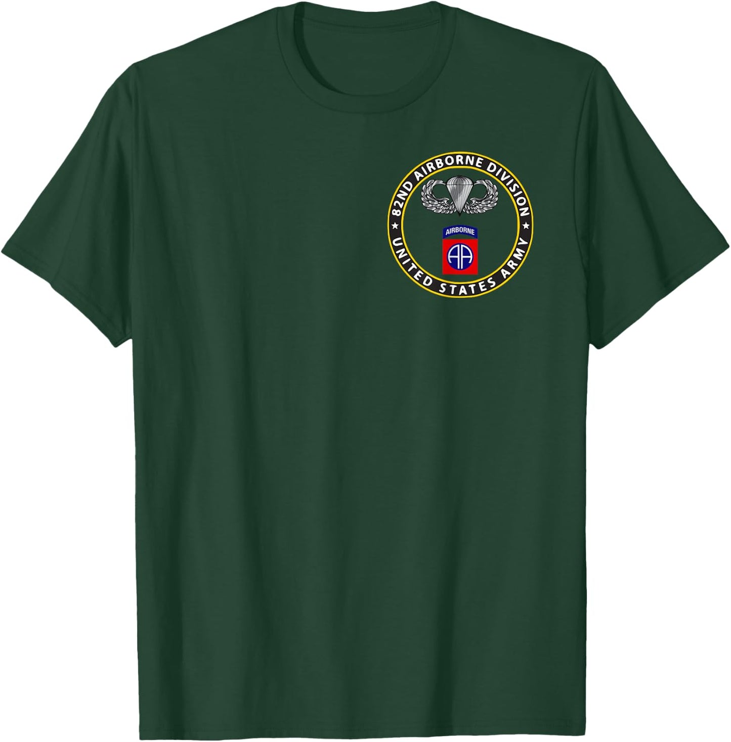 82nd Airborne Division - Parachutist Wings - Paratrooper T-Shirt - T-Shirt | Forest
