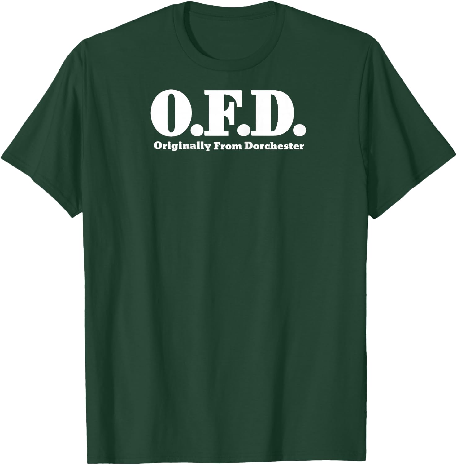 OFD Originally From Dorchester Tops Fields Corner Ashmont Raglan Baseball T-Shirt - T-Shirt | Forest