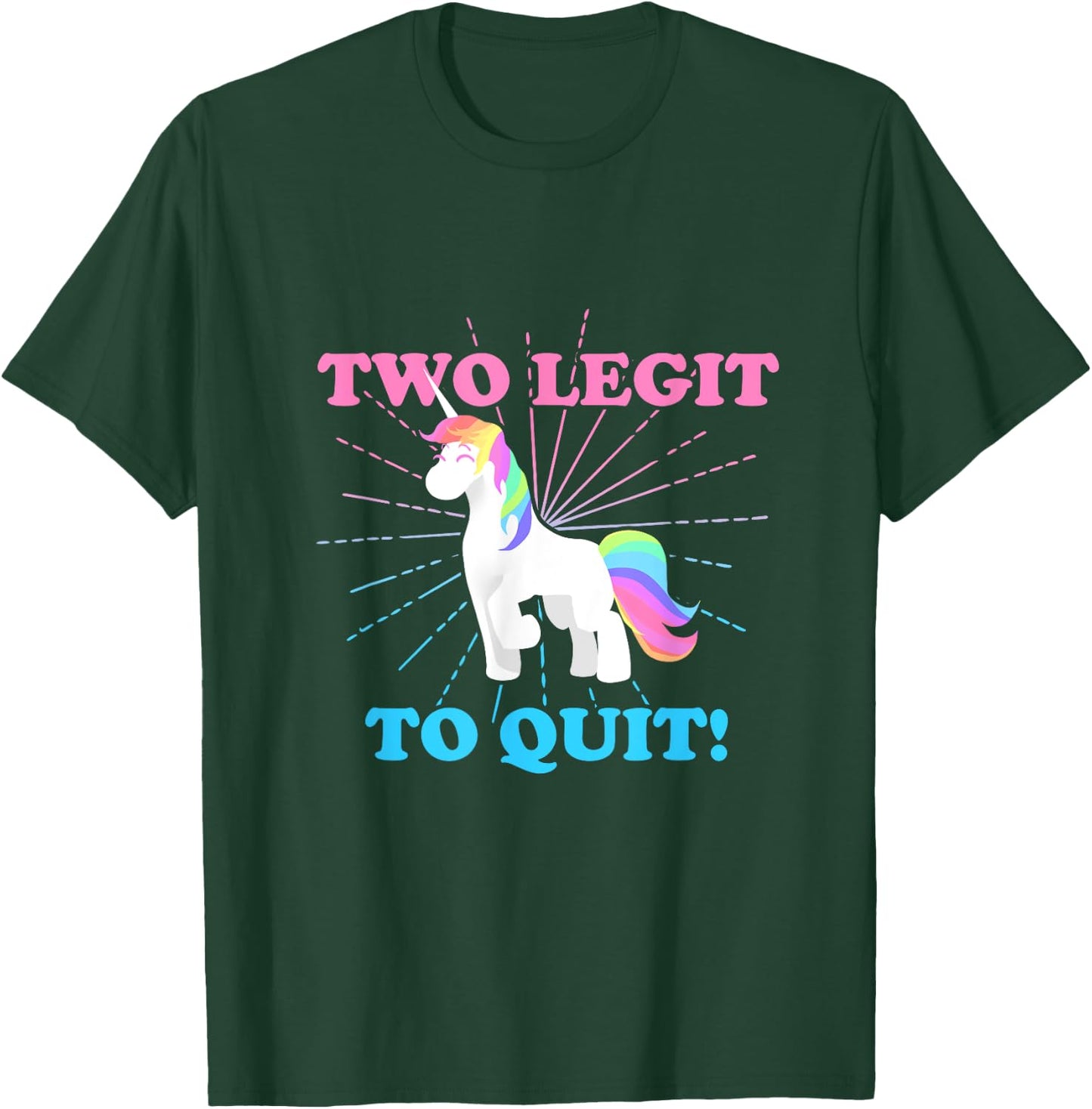 Two legit 2 to quit date of birth Gift Vintage retro T-Shirt - T-Shirt | Forest