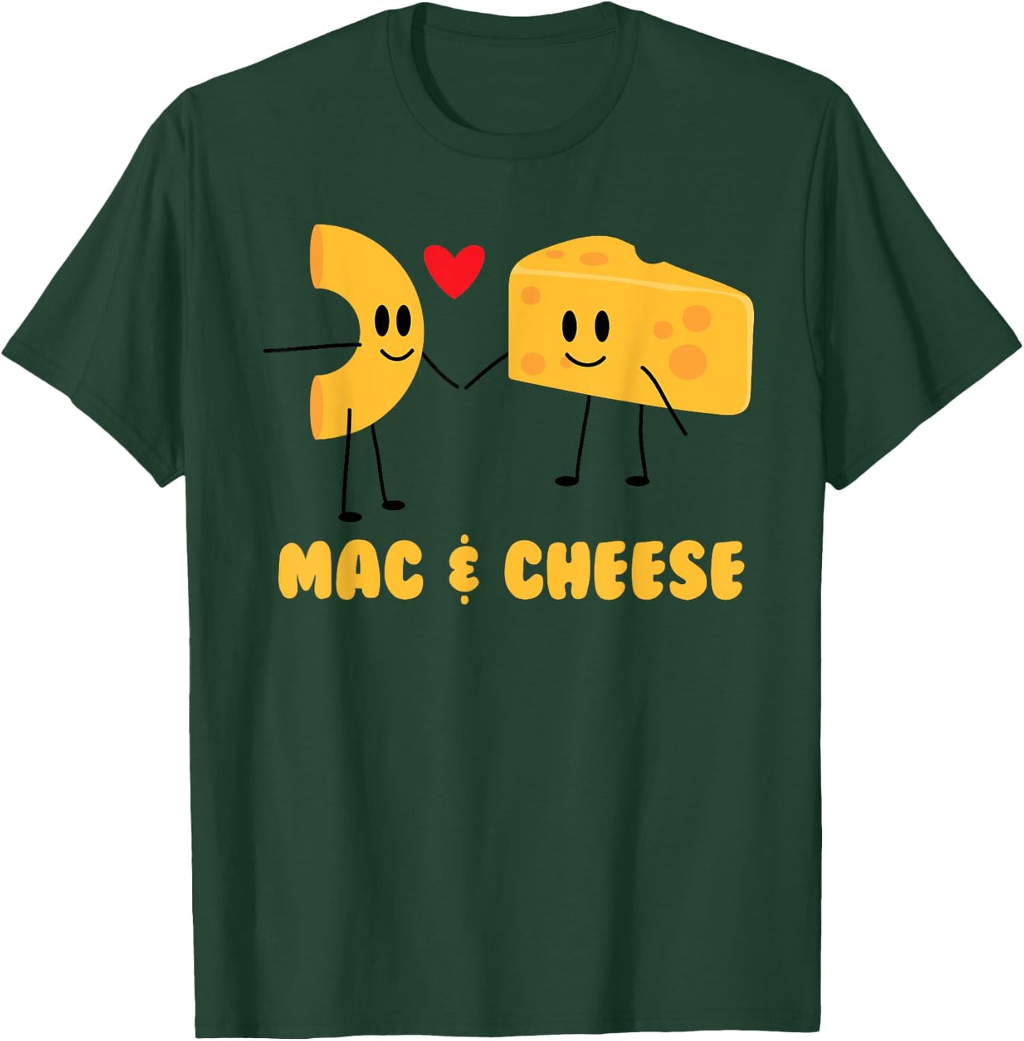 Funny Mac & Cheese Love Food - Cute Veggie Gift T-Shirt - T-Shirt | Forest
